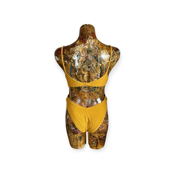 Out from Under monokini one piece yellow summer small  swim - Picture 4 of 9